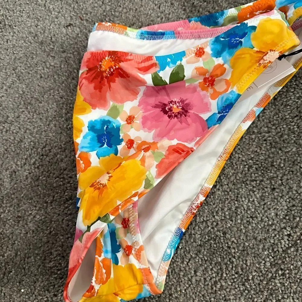 Shade&Shore Floral Swim Bottoms NWT Multicolor XL